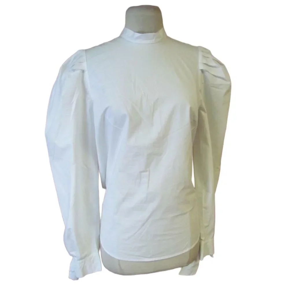 FREE PEOPLE WORKIN' GIRL BLOUSE sz M - Picture 3 of 4